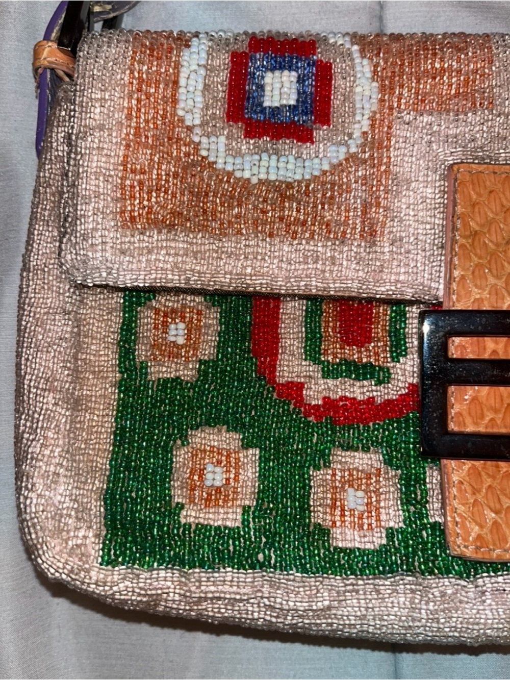 Vintage FENDI Beaded Baguette Bag – RARE Y2K Collector Piece - Picture 5 of 7